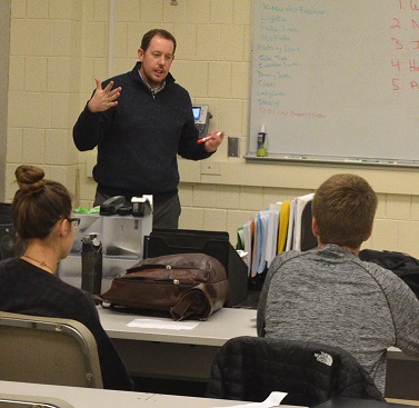 Sports and Entertainment Marketing teacher Andrew McDowell works to bring real world content into the classroom.