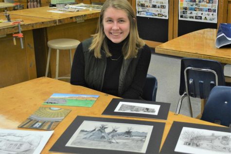 Her future plans are to work in a museum, and senior Anna Tulley enjoys exploring memory, art, and spaces. 