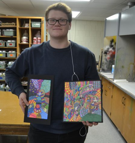As a child, junior Harrison Gordon loved drawing and being creative, but he didn’t explore art a whole lot in middle school. Mike Henning’s Art Fundamentals class has led Gordon to reconnect with art and the happiness it gives him. Gordon said he got back into art because he needed a way to express himself other than the music he makes. “I love art so much because of the freedom it gives me to make whatever I want, and truly express and bring to life ideas I have,” Gordon said. “It’s one of my favorite hobbies now”