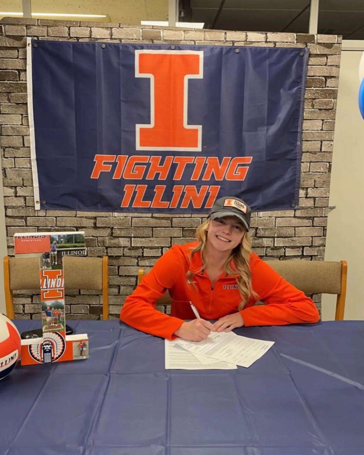 Lilly Barry signing for University of Illinois.