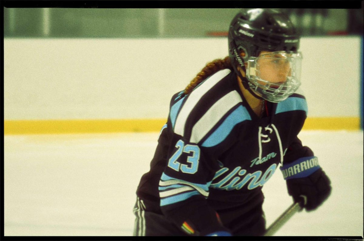 Senior Sophia Whiteaker plays in a tournament in Chicago against the Milwaukee Jr. Admirals.